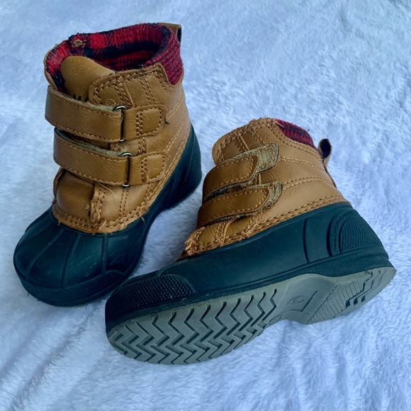 Toddler Brown/Black Boots - Picture 1 of 2